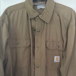 Carhartt Tan Lightweight Shirt Jacket Classic Workwear jacket